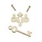 Dolls House Chipendale Key Plates Keys & Nails Miniature 1:12 Pack of 6