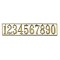 Dolls House Gold Plated Brass House Numbers Set Miniature Front Door Furniture