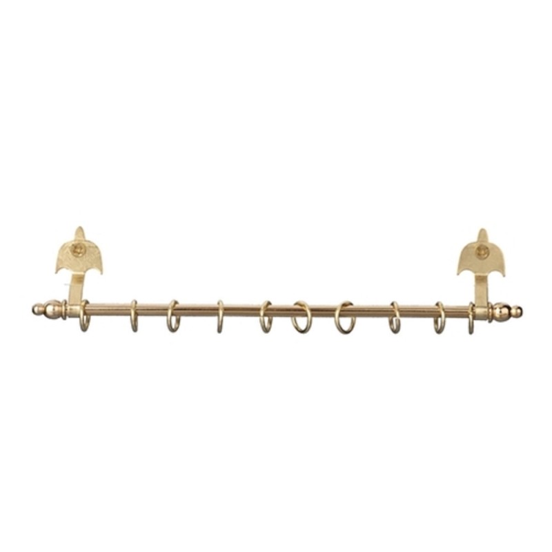Dolls House Miniature 1:12 Accessory Brass Gold Expanding Curtain Rail Rod Pole