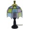 Dolls House Black Lamp Coloured Tiffany Shade Miniature 12V Electric Lighting