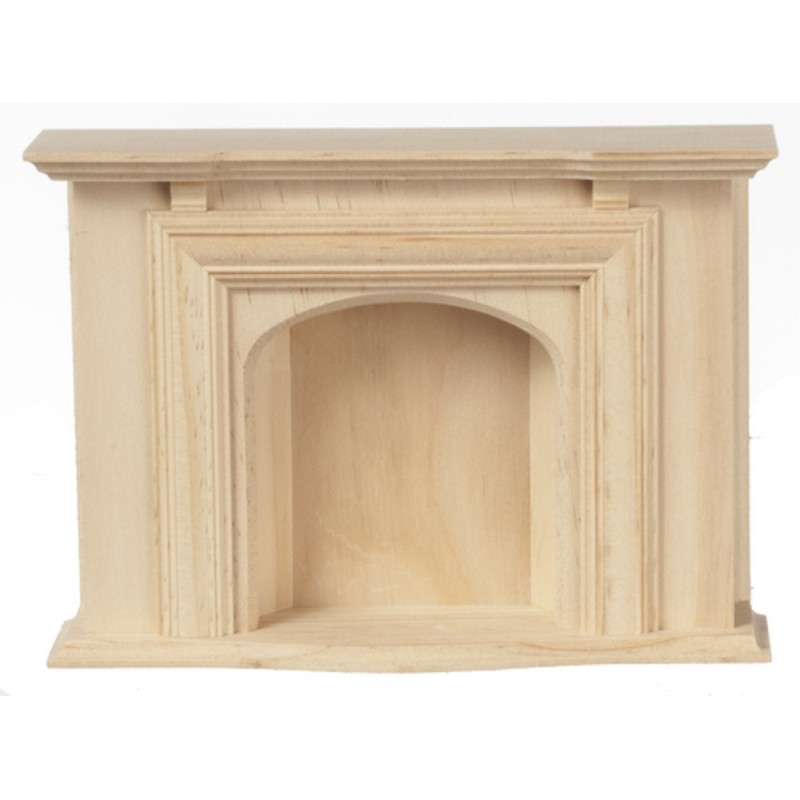 Dolls House Jamestown Fireplace Unfinished Bare Wood Miniature Furniture