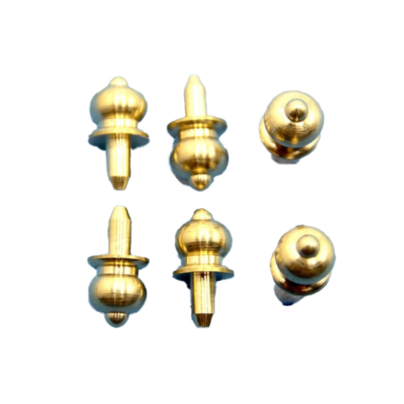 Dolls House Set 6 Round Modern Brass Door Knobs Builders DIY Fittings 1:12