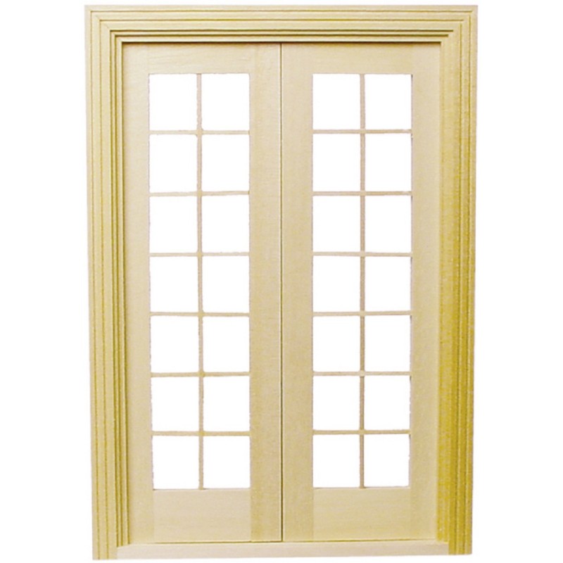 Dolls House Double Hung French Doors Builders DIY Timber Merchants 1:12 Scale 