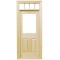 Dolls House Miniature 1:12 Scale Natural Wood Traditional Transom Fanlight Door