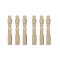 Dolls House 6 Natural Wood Turned Newel Posts Miniature DIY Timber 1:12 Scale 