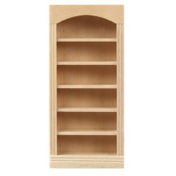 Dolls House 1:24 Scale Unfinished Natural Wood Bookcase Shelf Unit Dolls House 1:24 Scale Unfinished Natural Wood Bookcase Shelf Unit
