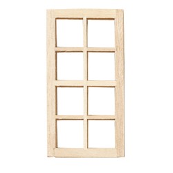 Dolls House Standard 8 Pane Window 1:24 Half Scale Wooden DIY Accessory Dolls House Standard 8 Pane Window 1:24 Half Scale Wooden DIY Accessory