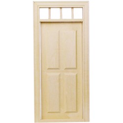 Half 1/24 Scale 6-Panel Exterior Door LD0239 dollhouse miniature USA GA 