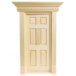 Dolls House Traditional Yorktown Front Door 1:24 Half Inch External DIY Builders