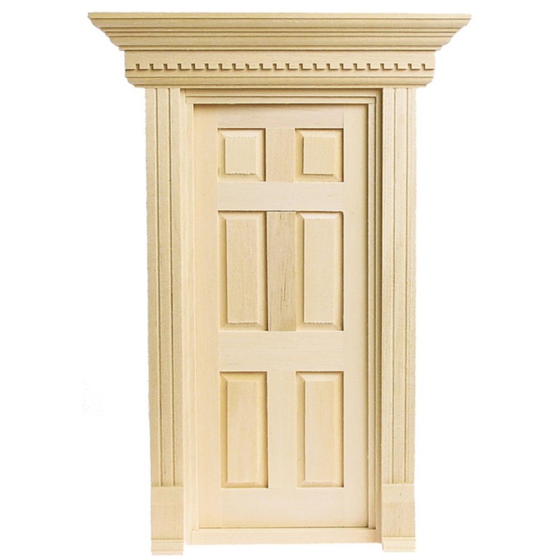 Dolls House Traditional Yorktown Front Door 1:24 Half Inch External DIY Builders