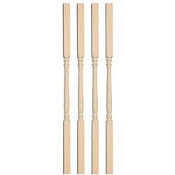 Dolls House 4 Natural Wood Veranda Porch Corner Posts 1:24 Half Inch Scale DIY