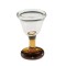 Dolls House Amber Stem Wine Glass Miniature Dining Room Accessory Tableware 1:12
