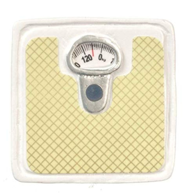 Dolls House Weighing Scales Miniature Bathroom Accessory Green