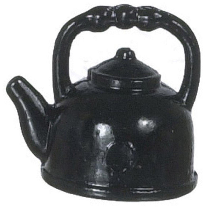 Dolls House Miniature Kitchen Accessory Old Fashioned Black Kettle