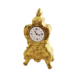 Gold London Wall Clock Approx 33mm Diameter 1.12 Scale Dolls House Miniature 