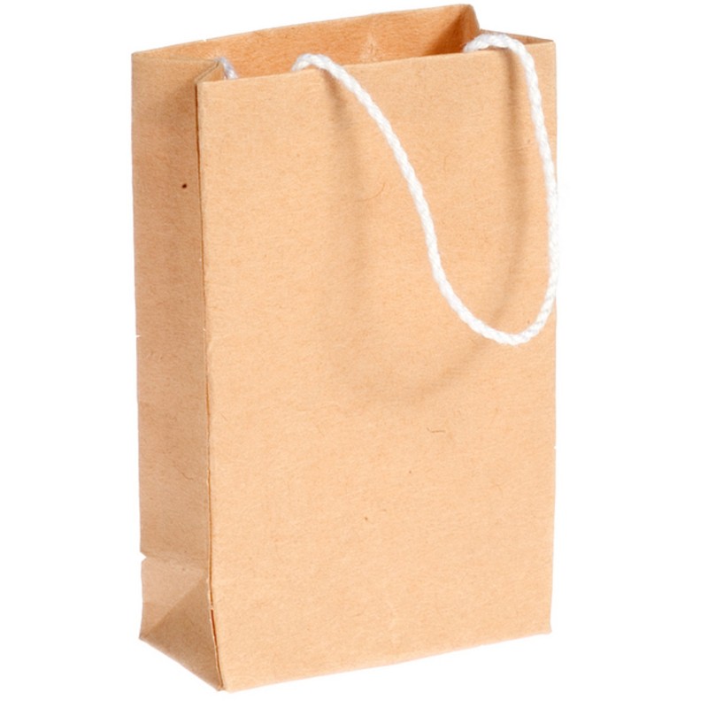 Dolls House Brown Paper Grocery Shopping Craft Bag 1:12 Shop Store Accessory