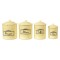 Dolls House Cream Metal Canister Set Storage Jars Miniature Kitchen Accessory