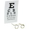 Dolls House Eye Test Kit Chart and Spectacles Clinic Opticians Accessory 1:12