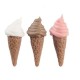 Dolls House 3 Ice Cream Cones Soft Serve Miniature Shop Beach Cafe Accessory