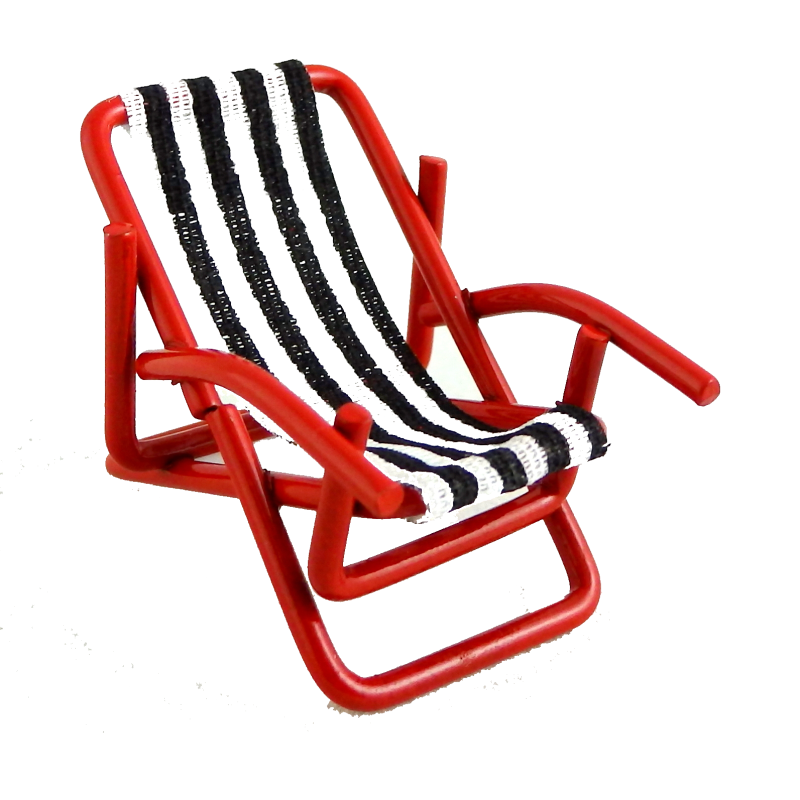 Dolls House Miniature 1:24 Scale Garden Furniture Deck Chair