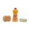 Dolls House Washing Up Liquid Sponge Scrubbing Brush Miniature Kitchen Accessory