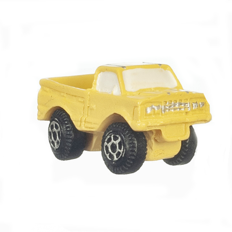 Dolls House Yellow Pick Up Truck Modern Toy Store Shop Nursery Accessory