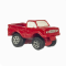Dolls House Red Pick Up Truck Modern Toy Store Shop Nursery Accessory