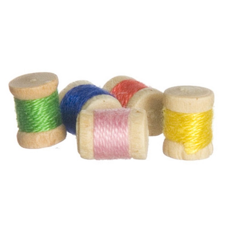 Dolls House Cotton Reels Spools of Thread Sewing Room Accessory
