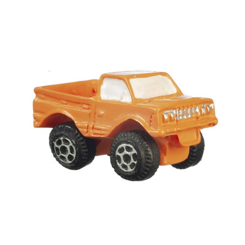 Dolls House Modern Orange Pick Up Truck Boys Toy Store Shop Nursery Accessory