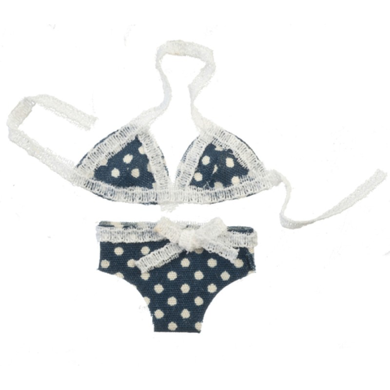 Dolls House Blue Polka Dot Bikini Summer Beach Holiday Accessory