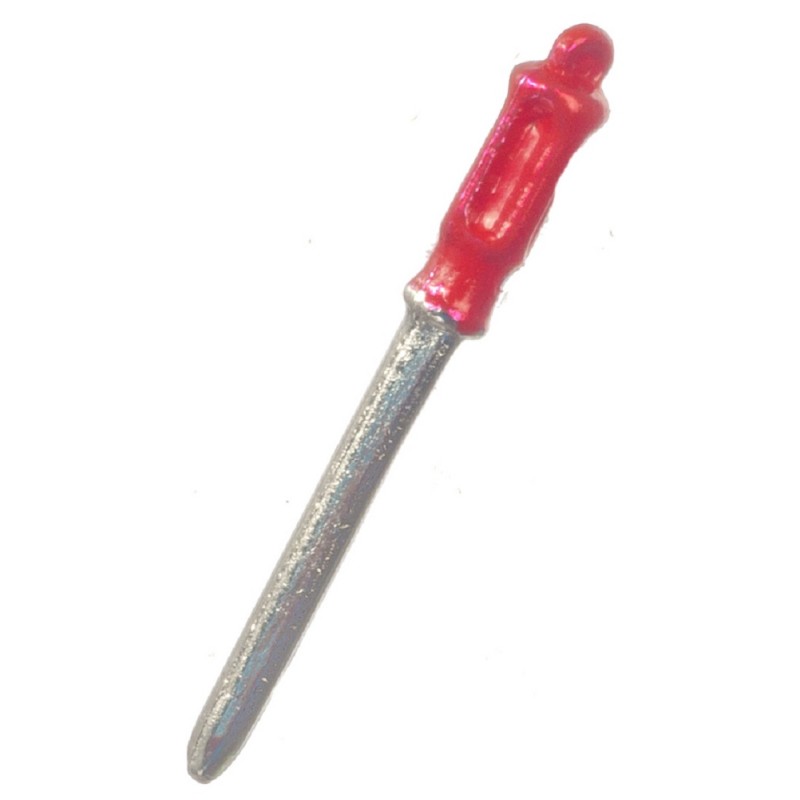 Dolls House Screwdriver Red Miniature 1:12  Garden Shed Tool Box Accessory