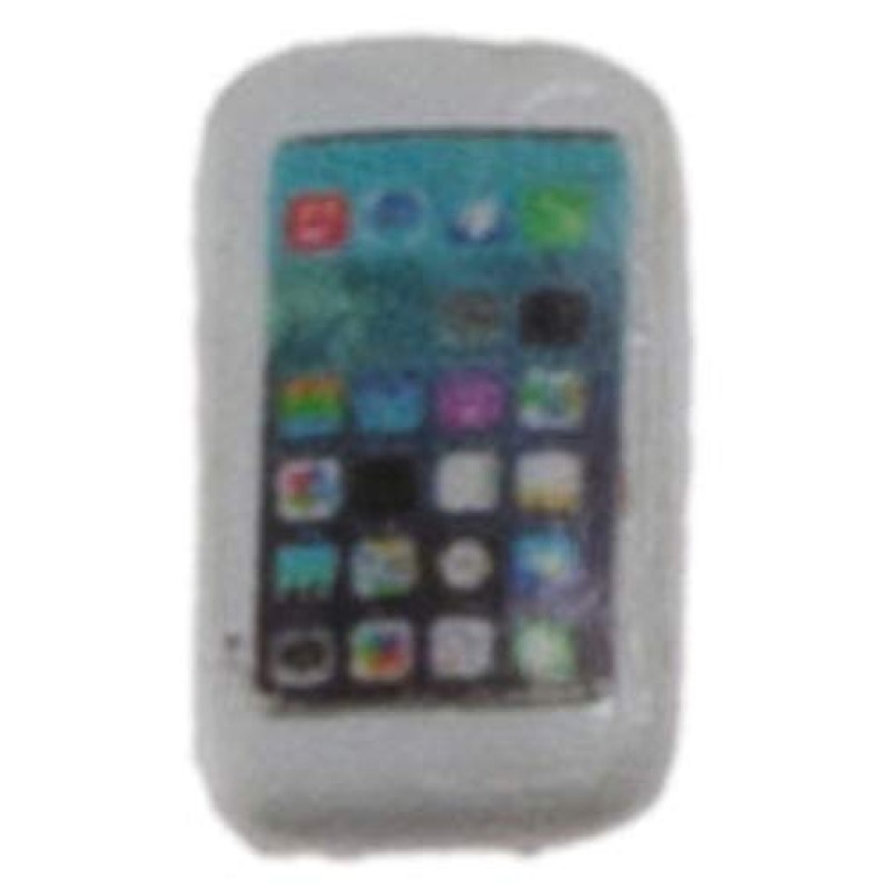 Dolls House Mobile Cell Phone in White Miniature Modern 1:12 Scale Accessory