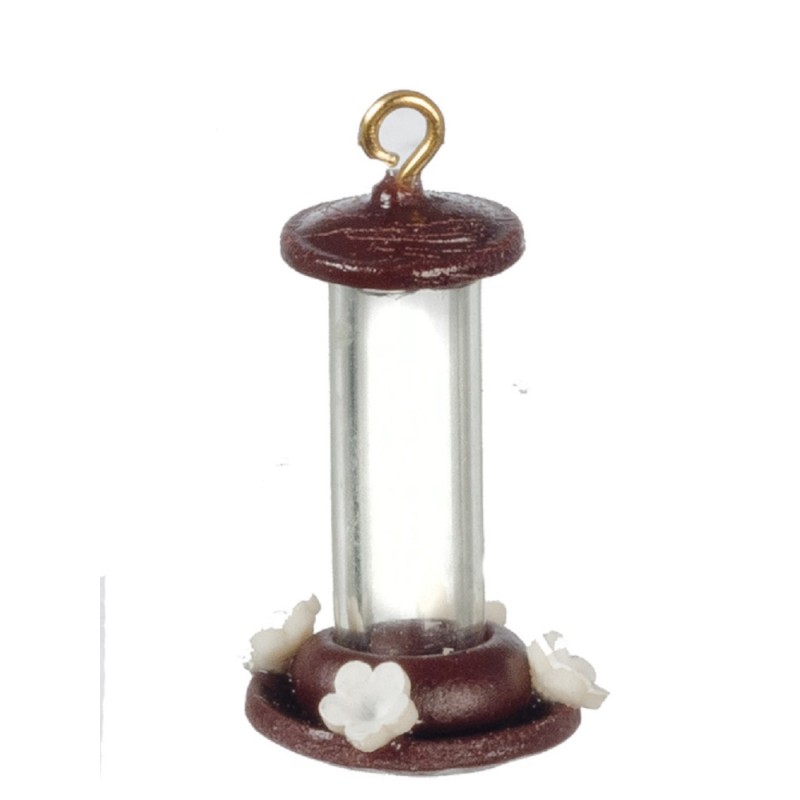 Dolls House Humming Bird Feeder Miniature 1:12 Scale Pet Garden Accessory Brown