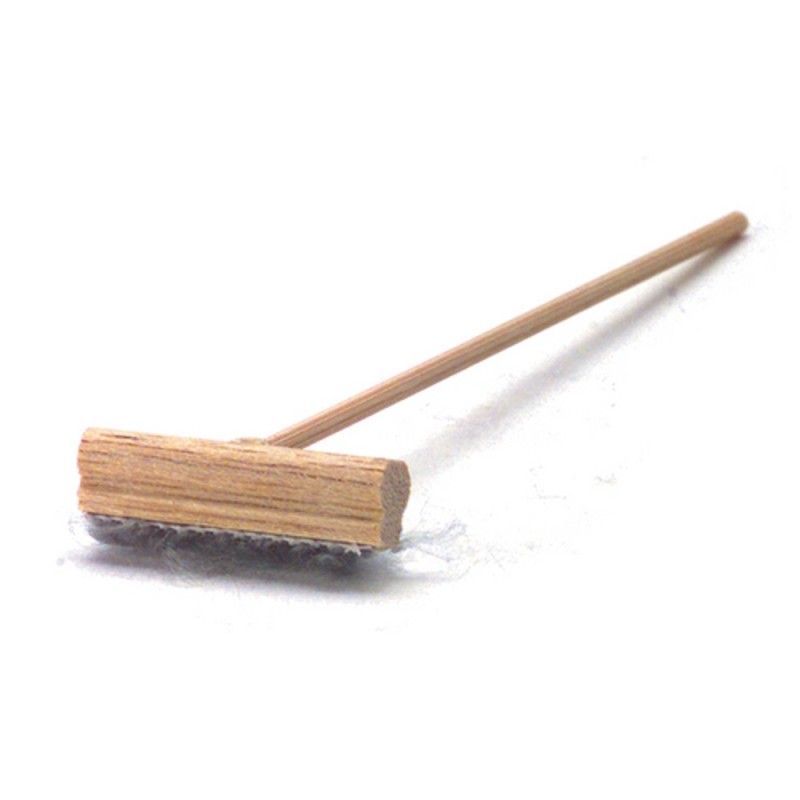 Dolls House Miniature 1:12 Shop Kitchen Cleaning Accessory Push Broom Brush
