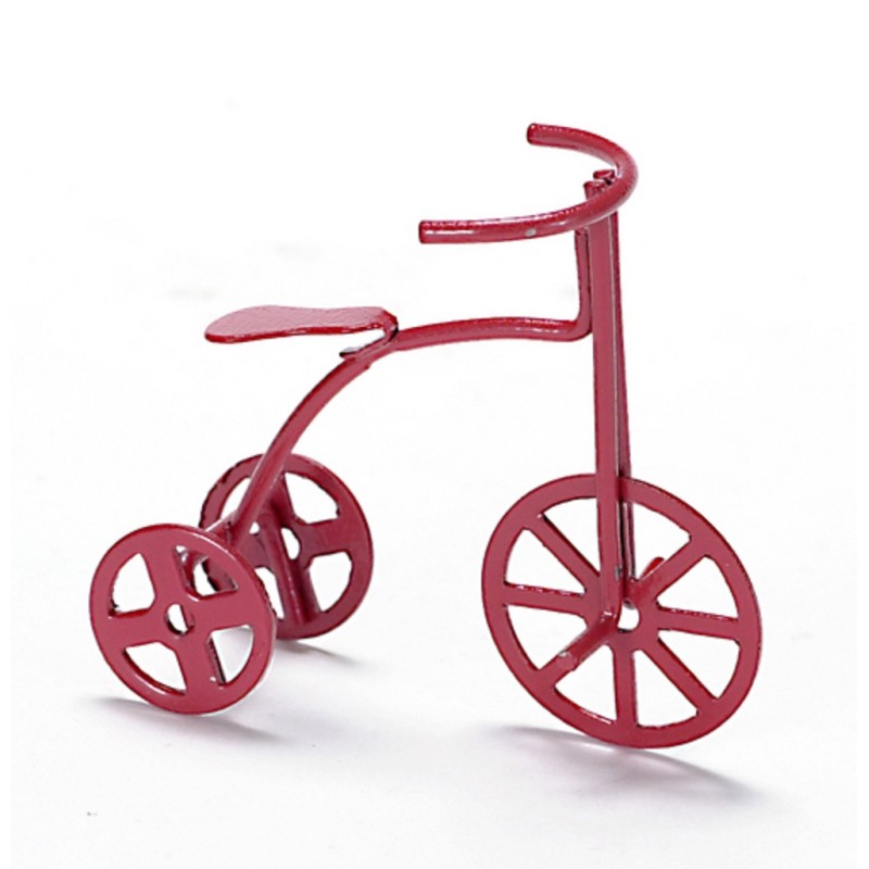 Dolls House Miniature 1:12 Nursery Toy Shop Accessory Childs Tricycle Bike Red