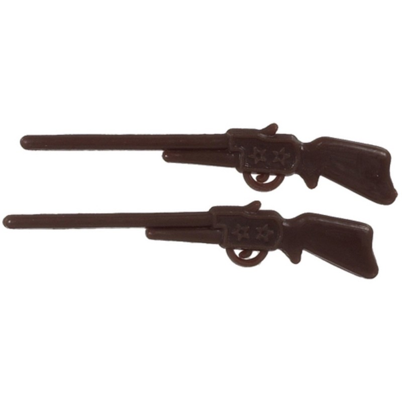 Dolls House Western Rifle Gun Miniature 1:12 Scale Ornament Accessory Set of 2