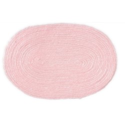 Dolls House Miniature 1:12 Scale Accessory Plain Baby Pink Large Oval Rug 