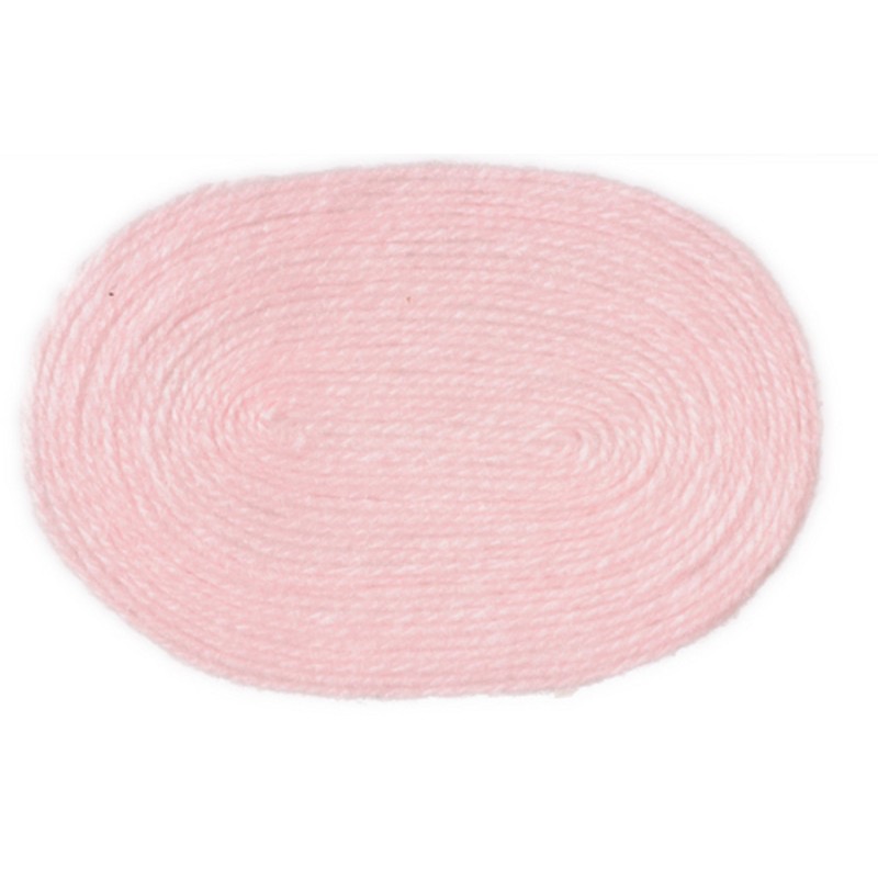 Dolls House Miniature 1:12 Scale Accessory Plain Baby Pink Large Oval Rug 