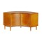 Dolls House Mid Century Modern Walnut Corner Cabinet JBM Miniature Furniture