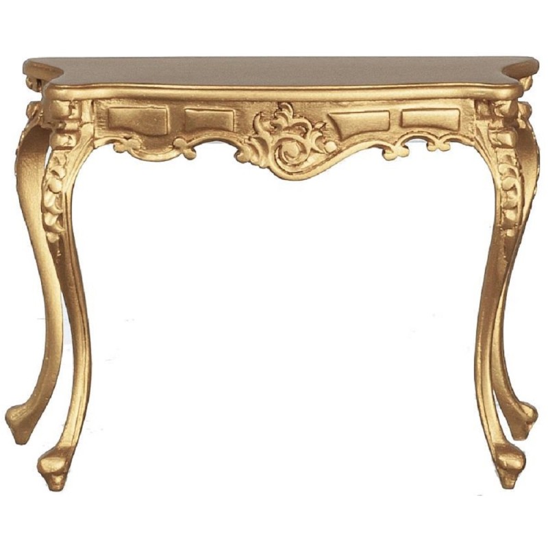 Dolls House Gold Louis XV Rococo Console Table JBM Miniature Hall Furniture 1:12