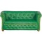 Dolls House Green Leather Chesterfield Sofa Settee JBM Miniature Living Room Furniture