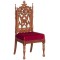 Dolls House Red Walnut Jacobean Side Chair JBM Miniature Dining Room Furniture