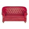 Dolls House 1880 Red Leather Club Sofa JBM Miniature Living Room Furniture 1:12