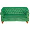 Dolls House 1880 Green Leather Club Sofa JBM Miniature Living Room Furniture