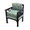 Dolls House Chinese Black Blue Armchair Hand Painted JBM Living Room Furniture