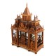 Dolls House Ornate 3 Turret Walnut Wood Victorian Bird Cage with Birds Miniature