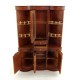 Dolls House Walnut Corner Back Bar Shelf Cabinet Miniature JBM Pub Furniture