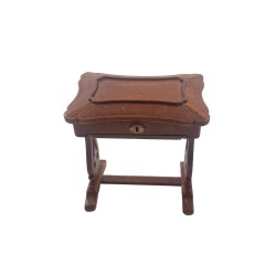 Dolls House Chinese Needlework Sewing Box Walnut JBM Miniature 1:12