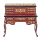 Dolls House Ladies Chinese Walnut Writing Desk Miniature Hand Painted Furniture