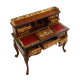 Dolls House Ladies Chinese Walnut Writing Desk Miniature Hand Painted Furniture